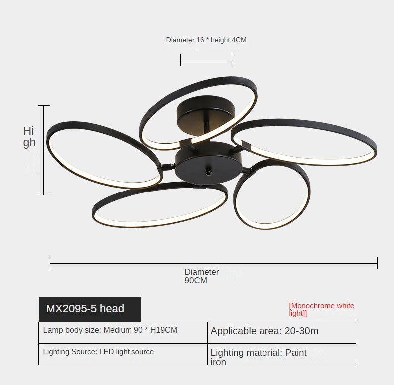 New Modern Minimalist Creative Personality Ring Led Chandelier