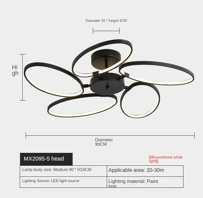 New Modern Minimalist Creative Personality Ring Led Chandelier