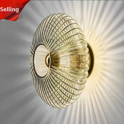 French-style Mid-ancient Bauhaus Glass Wall Lamp