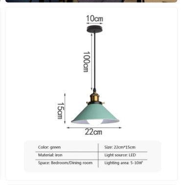 Bedroom Study Macaron Post-modern Single-head Droplight