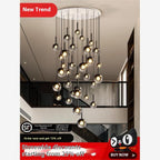 Modern Glass Pendant Chandelier for Staircase