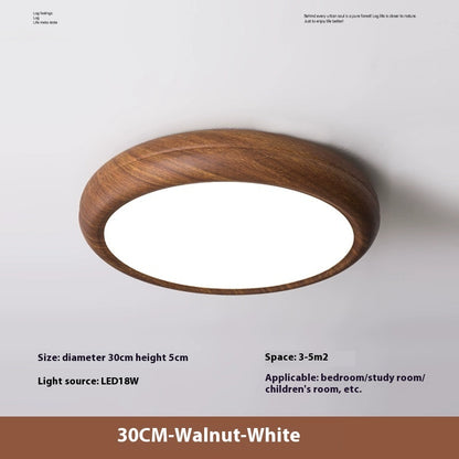 Bedroom Ceiling Lamp Creative Walnut Colors