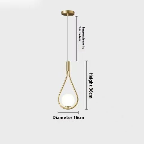 Bedroom Bedside Simple Innovative Decoration Small Droplight