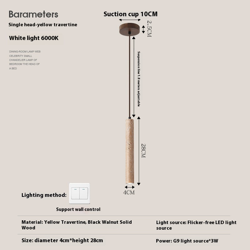 Bedside Chandelier Minimalist Long Line Living Room Wall Light Bulb