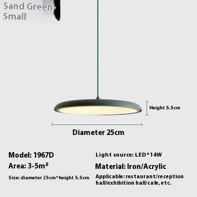 Dining Room Chandelier Macaron Flying Saucer Artistic Lamp