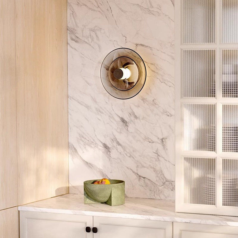 Modern Metal Glass Wall Lamp - Bedroom Study Light