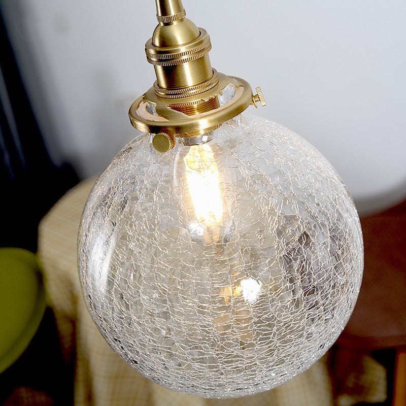Japanese Round Retro Copper Pendant Light