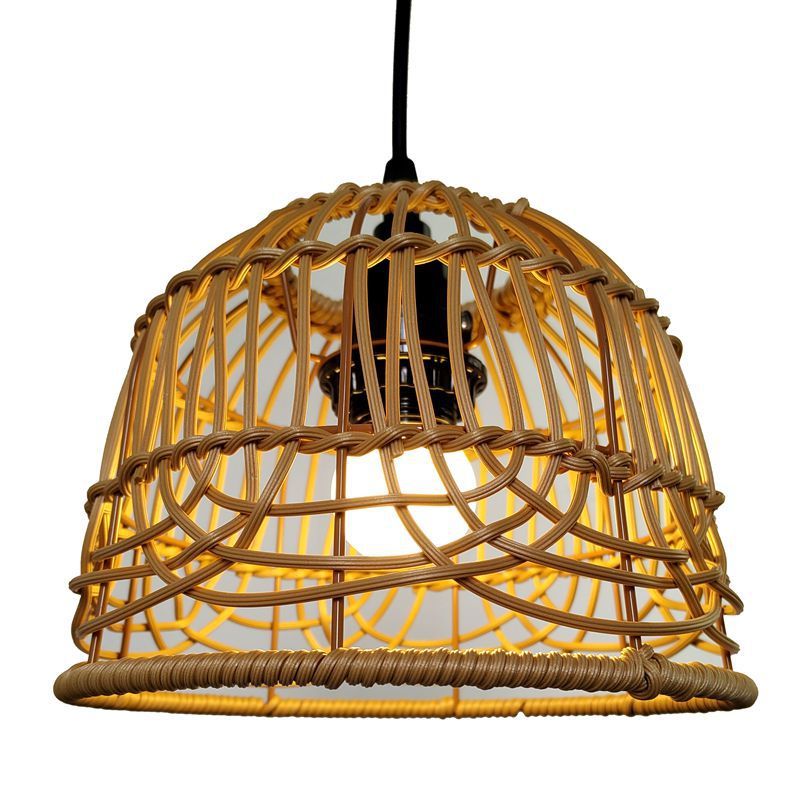 Handmade Woven Rattan American Simple Chandelier Decoration