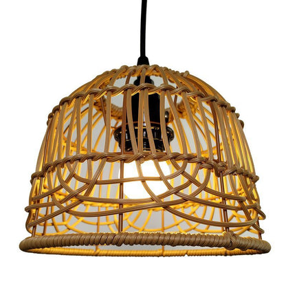 Handmade Woven Rattan American Simple Chandelier Decoration