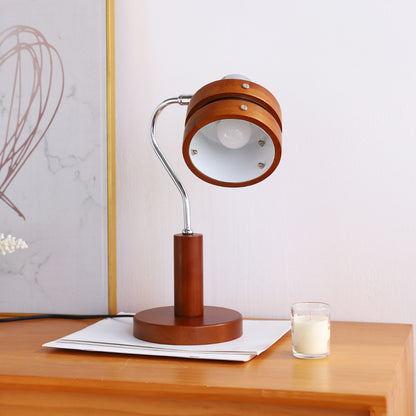 Living Room High-grade Atmosphere Mid-ancient French Walnut-color Table Lamp Retro