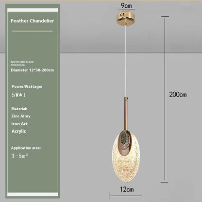 Bedroom Bedside Lamp Minimalist Small Droplight