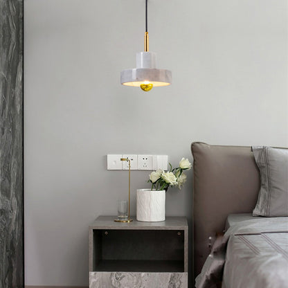 Simple Modern Bedroom Brass Marble Chandelier