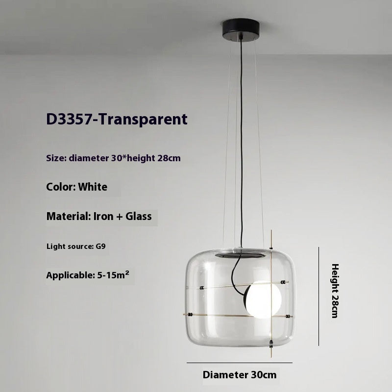 Glass Modern Bedside Pendant Light