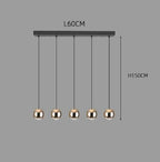 Modern Aluminum Ball Pendant Chandelier