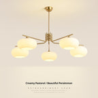 Cream Persimmon 3-Head Modern Ceiling Chandelier