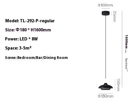 Modern Minimalist And Adjustable Creative Bedside Pendant Light