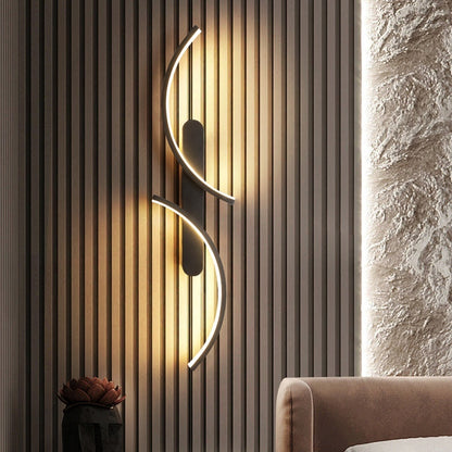 Minimalist Creative Line Wall Lamp Living Room Bedroom Bedside Lamp