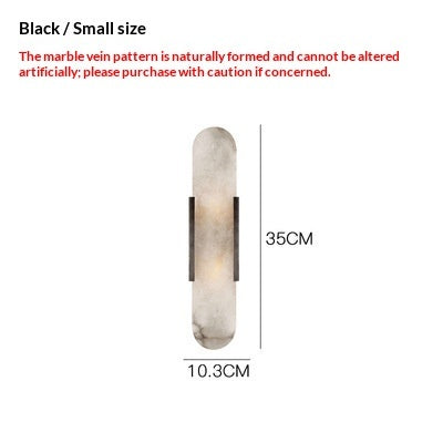 Modern Marble Wall Sconce Black Gold