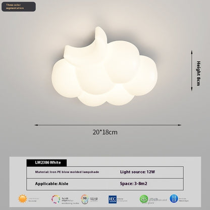 Full Spectrum Three-color Living Room Aisle Light Stylish And Personalized Cute Cloud Water Drop Shape Lamps