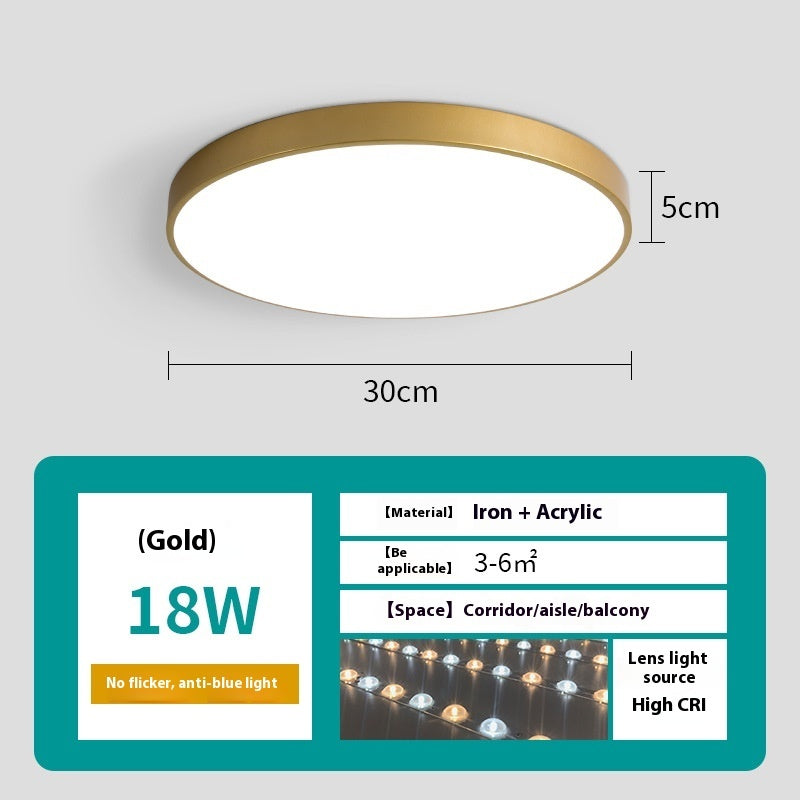 Led Ceiling Light Simple Living Room Round Nail Lamp For Domestic Use