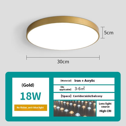 Led Ceiling Light Simple Living Room Round Nail Lamp For Domestic Use