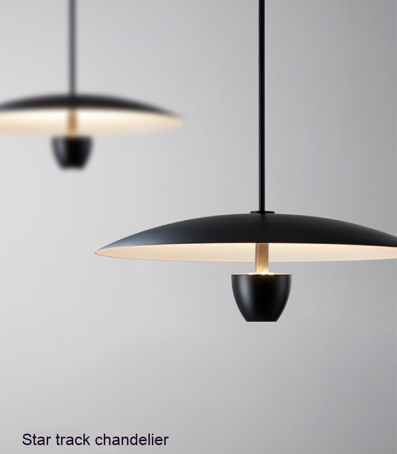 Modern Minimalist Black Pendant Chandelier