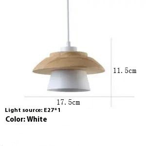 Alloy Japanese Wooden Modern Minimalist Restaurant Small Pendant Lamp