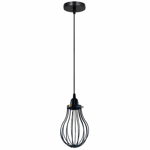Black Cage Pendant Light Kitchen E27 ~3398
