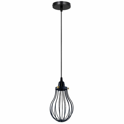 Black Cage Pendant Light Kitchen E27 ~3398