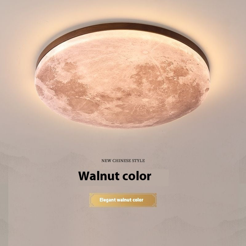 New Chinese Moon Nordic Creative And Cozy Room Bedroom Log Balcony Aisle LED Ceiling Light