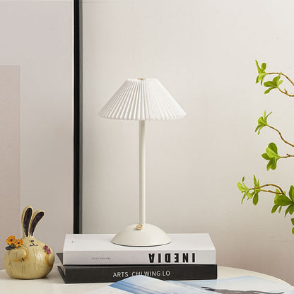 Bedroom Bedside Lamp Pleated Atmosphere Charging