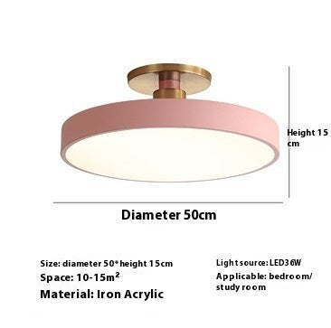 Modern Minimalist Acrylic Ring Ceiling Lamp Personality Nordic Living Room Creative