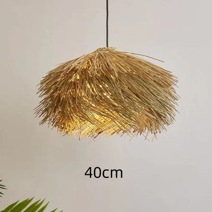 Rattan Ceiling Lamp Vintage Rattan Chinese Style Chandelier