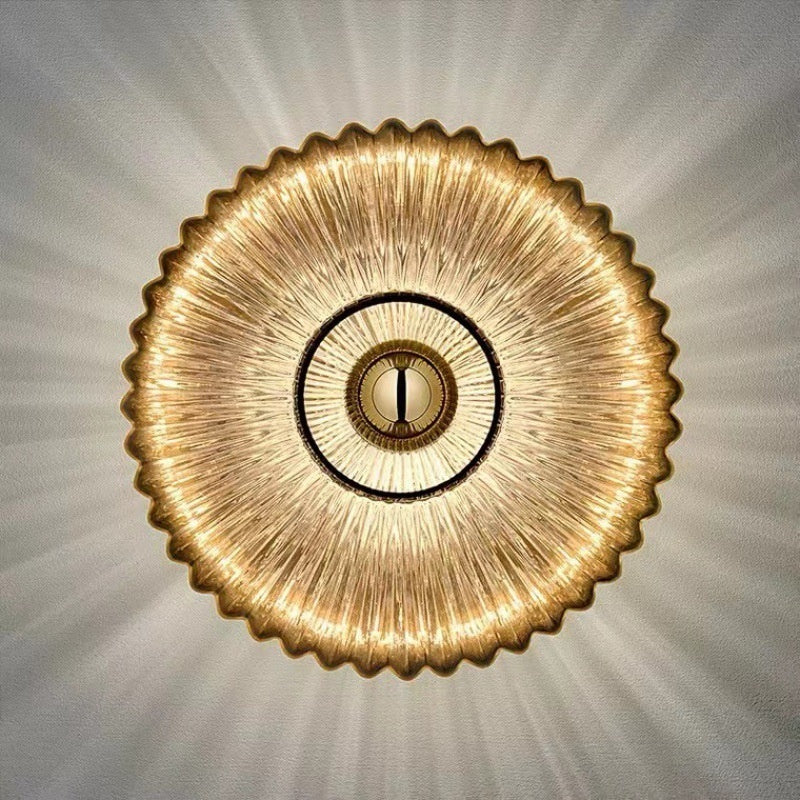 French-style Mid-ancient Bauhaus Glass Wall Lamp