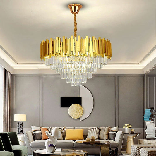 Luxury Living Room Crystal Gold Chandelier~4117