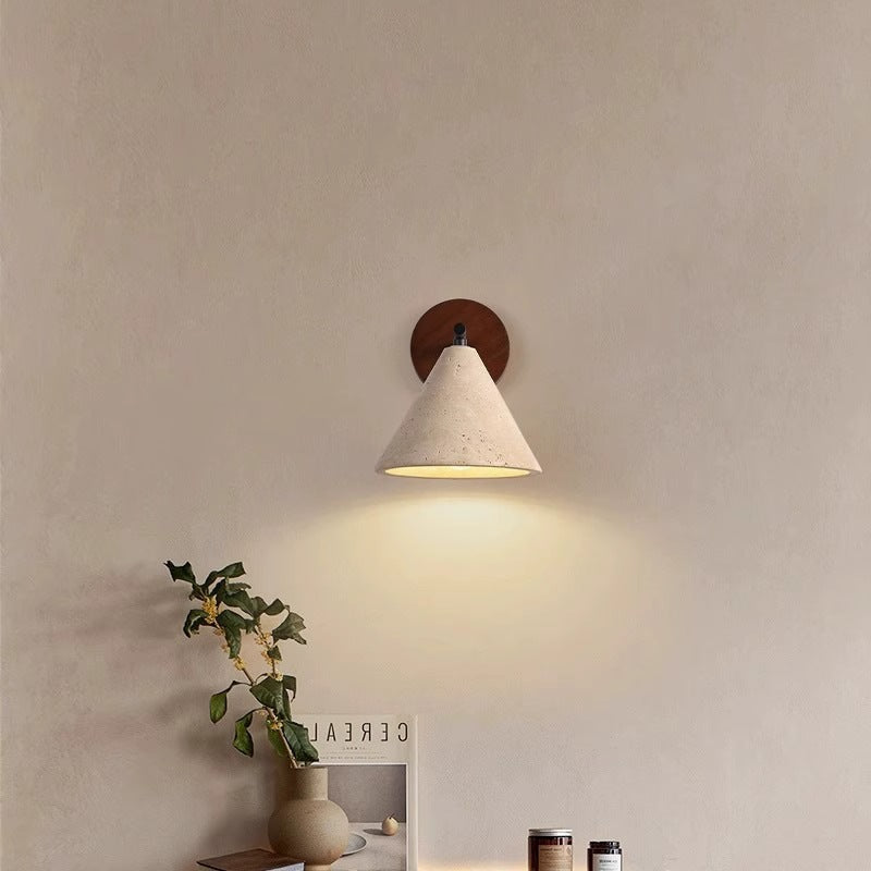 Yellow Stone Retro Wall Lamp - 15cm Bedroom Light