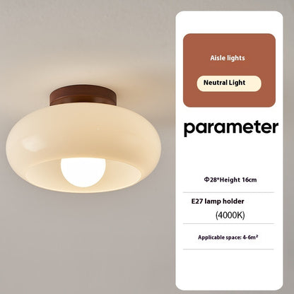 Cream Style Walnut Ceiling Lamp Minimalist Creative Lamps