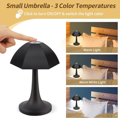 Small Umbrella Ambience Light Dimmable Charging Decorative Table Lamp