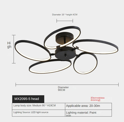 New Modern Minimalist Creative Personality Ring Led Chandelier