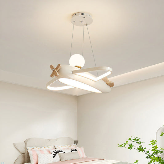 Children's Room Chandelier Cream Style Bedroom Aircraft Lamp