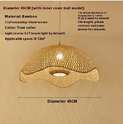 New Chinese Style Bamboo Chandelier Creative B & B Tea Room