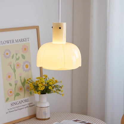 Middle Aged Glass Flower Bud Restaurant Chandelier Aisle