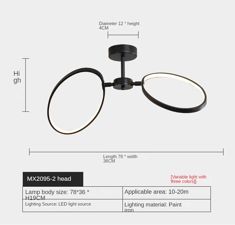 New Modern Minimalist Creative Personality Ring Led Chandelier