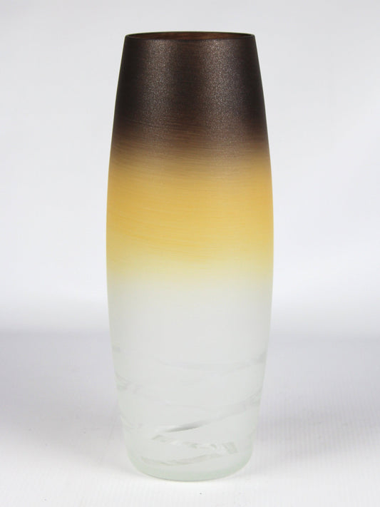 table brown art decorative glass vase 7736/300/sh347