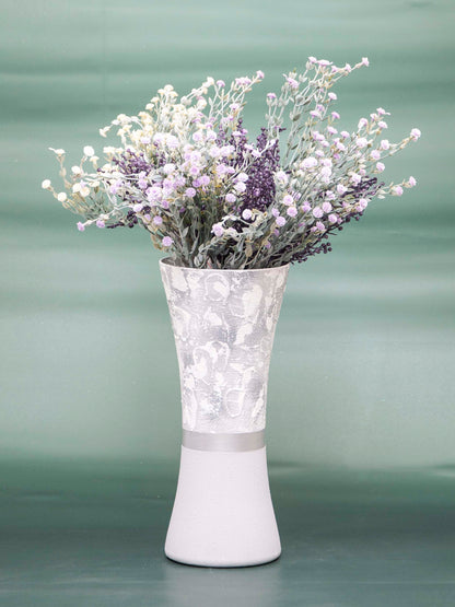 Handpainted Glass Vase for Flowers | Marble Imitation Interior Design
