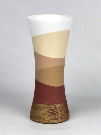 table brown art decorative glass vase 7756/300/sh235.1