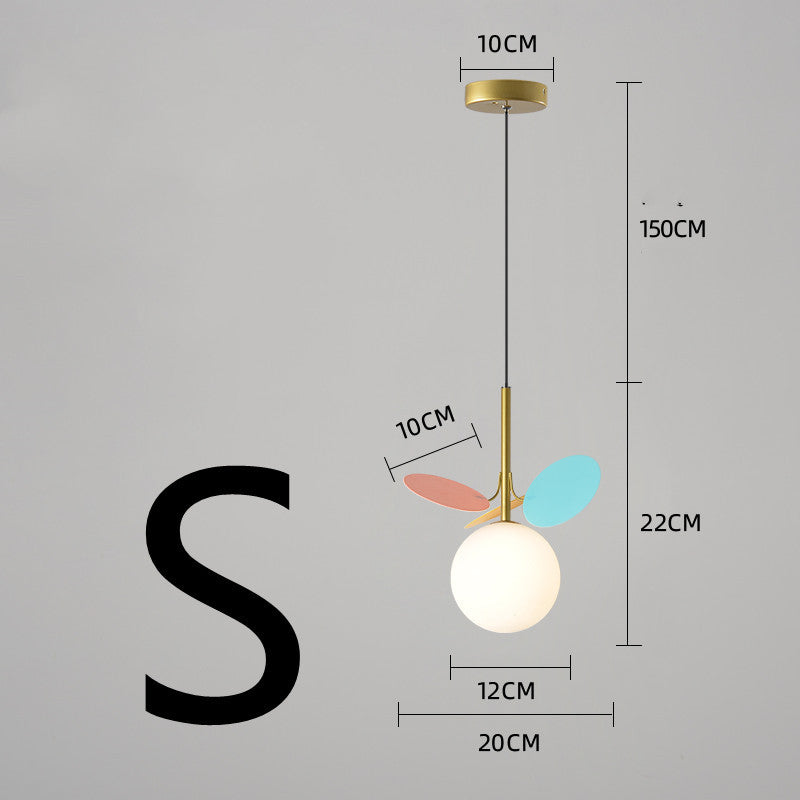 Nordic Bedside Small Chandelier Bar Art Three-head Dining Room Lamp