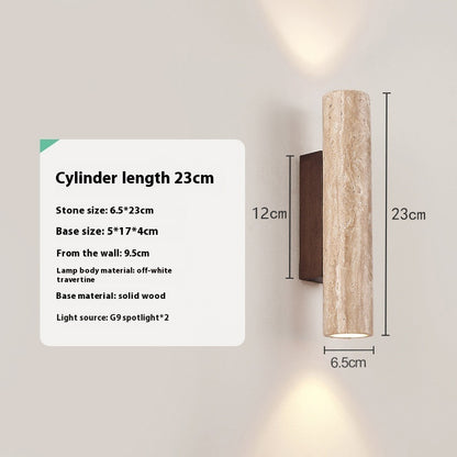 Mid-ancient Minimalist Bedroom Bedside Wall Lamp Living Room Cream Style Wall Lamp