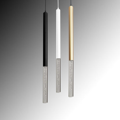 Cylindrical Long Tube Chandelier With Bubble LED