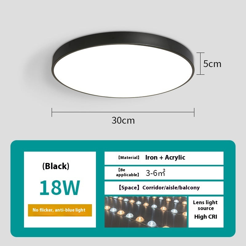 Led Ceiling Light Simple Living Room Round Nail Lamp For Domestic Use